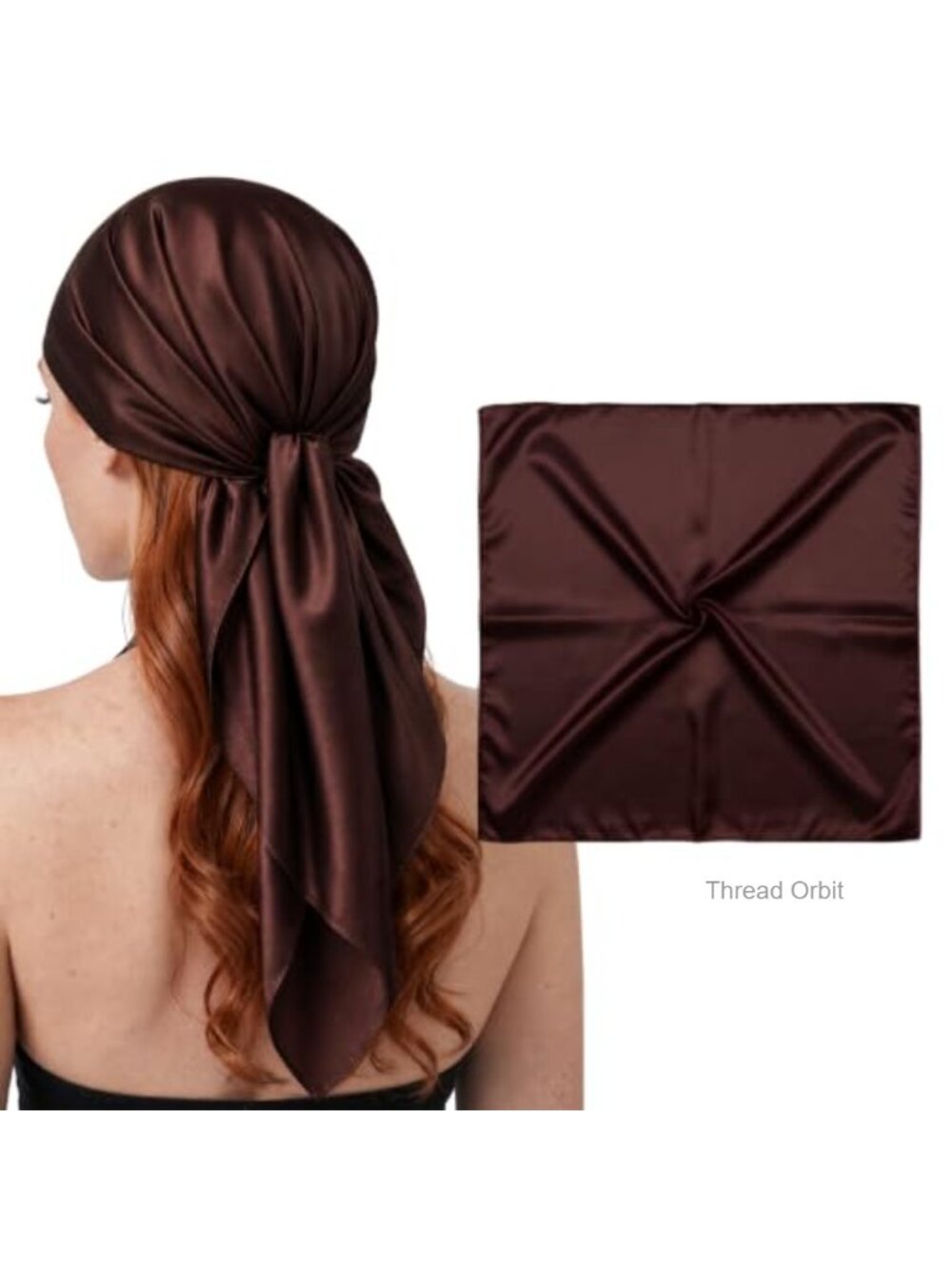 100% Mulberry Silk 36" Large Head Scarf Bandana 19 Momme Grade 6A Charmeuse